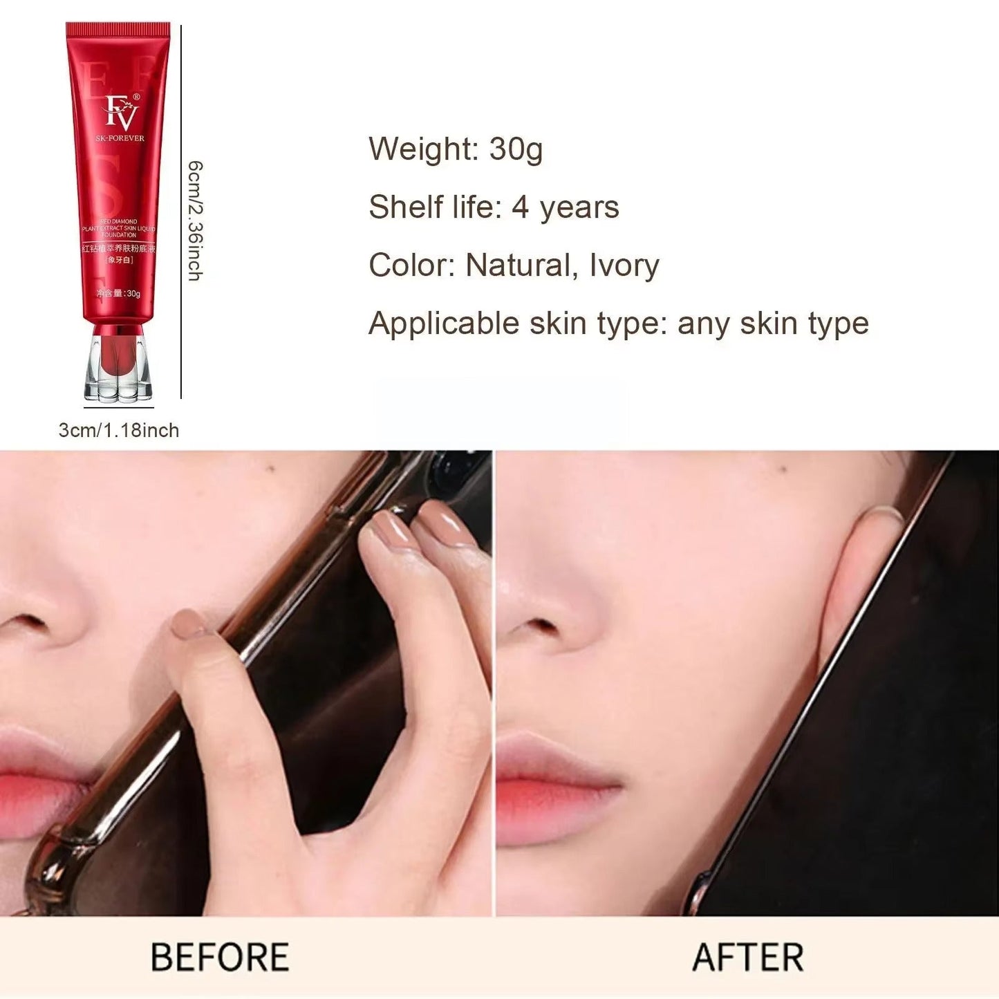FV Foundation Lightweight, Waterproof & Long Lasting